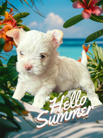 White gold yorkshire terrier