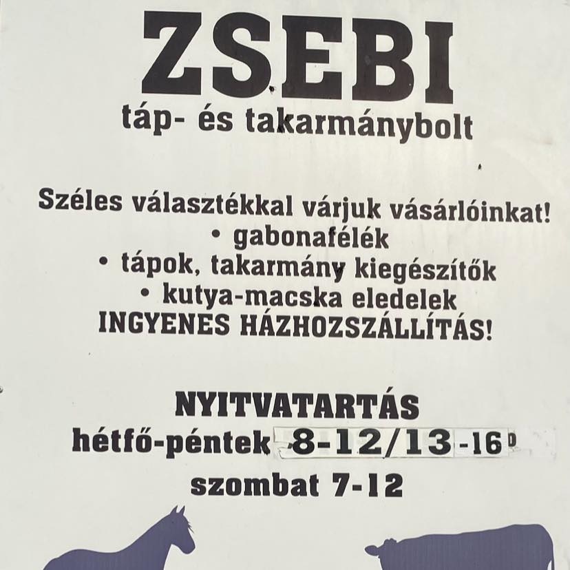 Zsebi táp-és takarmánybolt