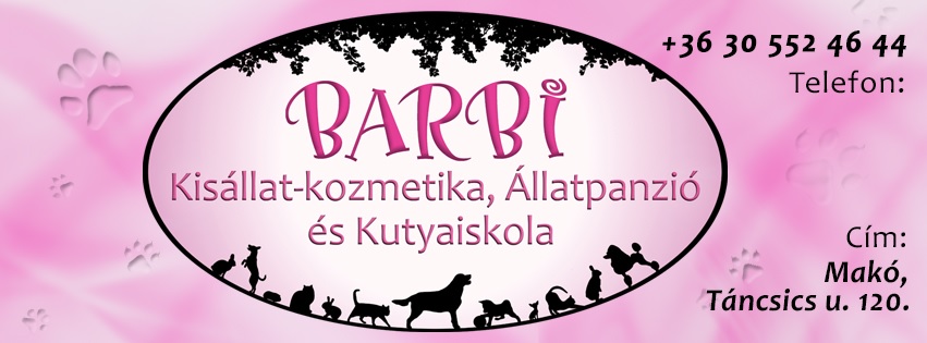 Barbi Kisállat-kozmetika, állatpanzió, kutyaiskola