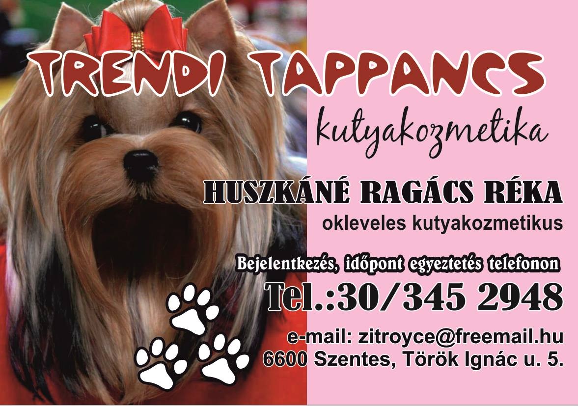 Trendi Tappancs Kutyakozmetika