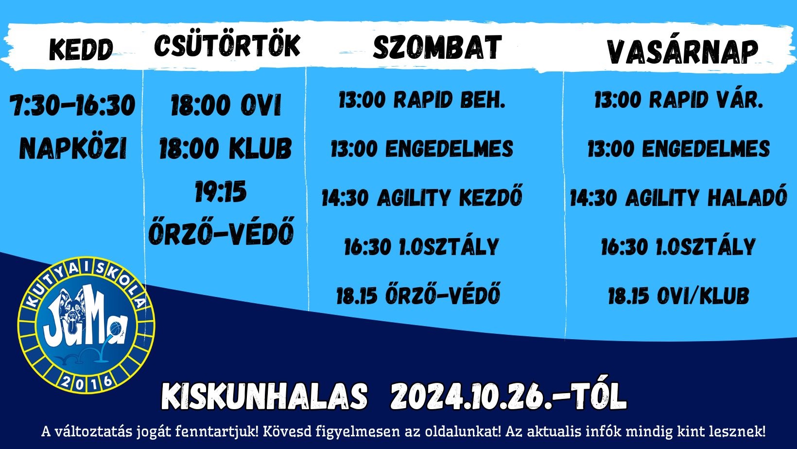 JuMa Kutyaiskola Kiskunhalas